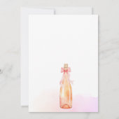 Invitation Coquette Aquarelle Brunch Fête des mariées Bubbly (Dos)