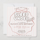 Invitation Coquette arc dormir sous la fête d'anniversaire (Devant)