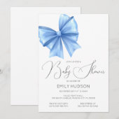 Invitation Coquette Arc-en-ciel Bleu Modifiable (Devant / Derrière)