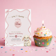 Coquette Arc-en-ciel Rose Some Bunny 1er Anniversa