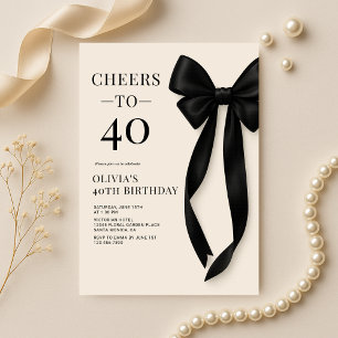 Invitation Coquette Arc noir 40e Anniversaire