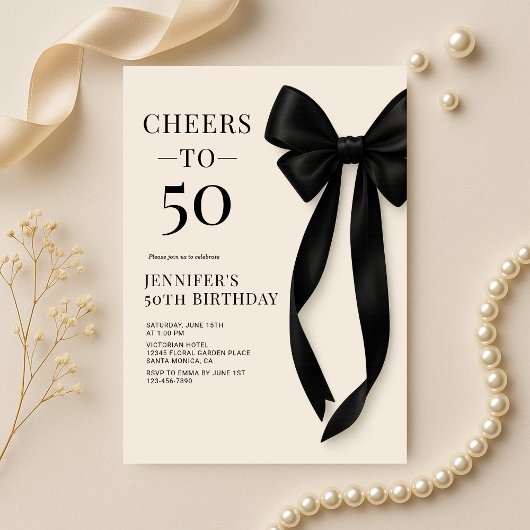 Invitation Coquette Arc noir 50e Anniversaire