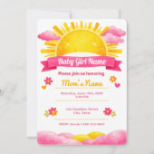 Invitation coquette baby girl shower (Devant)