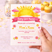 Invitation coquette baby girl shower