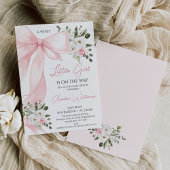 Invitation Coquette Baby shower de boue de fleurs d'hiver ros