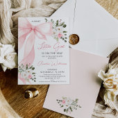 Invitation Coquette Baby shower de boue de fleurs d'hiver ros