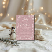 Invitation Coquette Baby son froid extérieur baby shower rose
