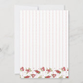 Invitation Coquette Baseball Red Bow Modern Girl Anniversaire (Dos)