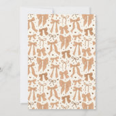 Invitation Coquette Beige Bow Graduation Party (Dos)