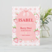 Invitation Coquette Berry Premier anniversaire (Debout devant)