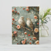Invitation Coquette Birds Floral (Debout devant)