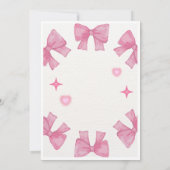 Invitation Coquette Birthday Invitation, Pink Bow Aesthetic  (Dos)