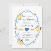 Invitation Coquette bleue Bow Citron bleu Squeeze principal (Devant)