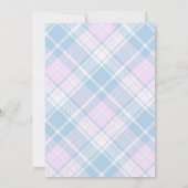 Invitation Coquette Blue and Pink Penguin Gender Reveal (Dos)