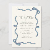 Invitation Coquette Blue La Nuit Avant Le Dîner De La Répétit (Devant)