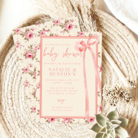 Coquette Blush Pink Bow Whimsical mignon Baby show