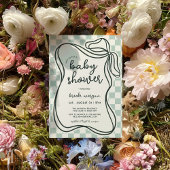 Invitation Coquette Bow Baby shower neutre du genre