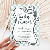 Invitation Coquette Bow Baby shower neutre du genre