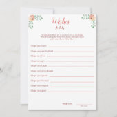 Invitation Coquette Bow Baby shower WIshes Pour Baby Card (Devant)