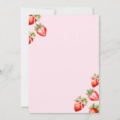Invitation Coquette Bow Berry First Strawberry First Birday (Dos)