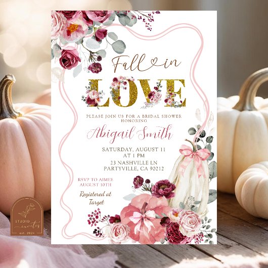 Invitation Coquette Bow Blush et Fête des mariées Bourgogne