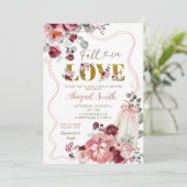 Invitation Coquette Bow Blush et Fête des mariées Bourgogne (Debout devant)