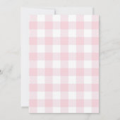 Invitation Coquette Bow Blush Plaid Pink Ribbon Fête des mari (Dos)