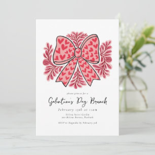 Invitation Coquette Bow Galentine's Day Brunch