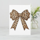 Invitation Coquette Bow Leopard Cheetah Sublimation (Debout devant)