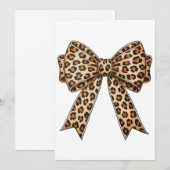Invitation Coquette Bow Leopard Cheetah Sublimation (Devant / Derrière)