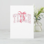 Invitation Coquette Bow Pencil Design Enseignants Enseignants (Debout devant)