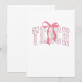 Invitation Coquette Bow Pencil Design Enseignants Enseignants (Devant / Derrière)