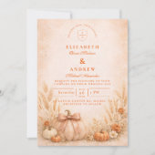 Invitation Coquette Bow Pumpkin Autumn Wedding (Devant)