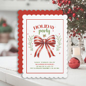 Invitation Coquette Bow Red Green