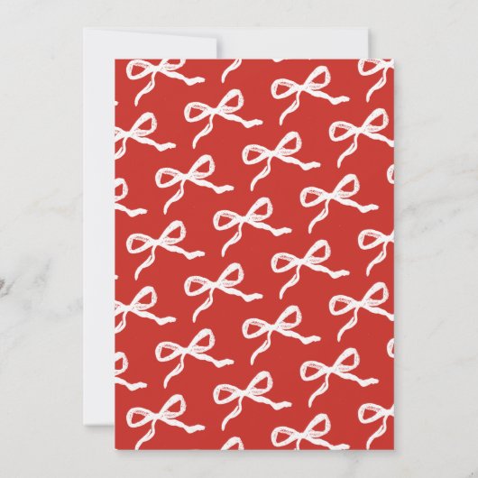 Invitation Coquette Bow Retro Wedding (Dos)