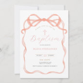 Invitation Coquette Bow rose Christing (Devant)