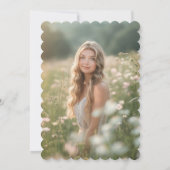 Invitation Coquette Bow rose Fête des mariées à galets florau (Dos)