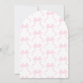 Invitation Coquette Bow rose Filles 11e Anniversaire (Dos)