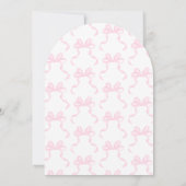 Invitation Coquette Bow rose Filles 12e Anniversaire de la fê (Dos)