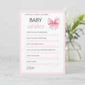 Invitation Coquette Bow rose - Nom modifiable, 5x7 (Debout devant)