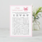 Invitation Coquette Bow rose - Nom modifiable, 5x7 (Debout devant)