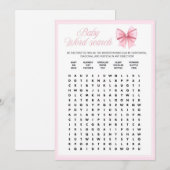 Invitation Coquette Bow rose - Nom modifiable, 5x7 (Devant / Derrière)