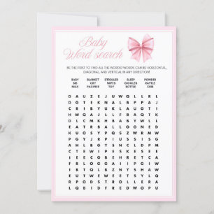 Invitation Coquette Bow rose - Nom modifiable, 5x7