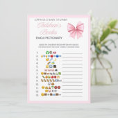 Invitation Coquette Bow rose - Nom modifiable, 5x7 (Debout devant)
