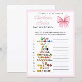 Invitation Coquette Bow rose - Nom modifiable, 5x7