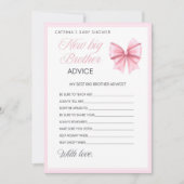 Invitation Coquette Bow rose - Nom modifiable, 5x7 (Devant)