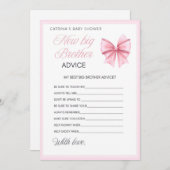 Invitation Coquette Bow rose - Nom modifiable, 5x7 (Devant / Derrière)