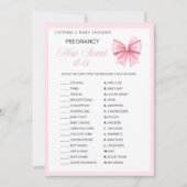 Invitation Coquette Bow rose - Nom modifiable, 5x7 (Devant)