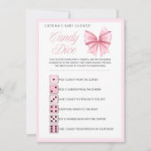 Invitation Coquette Bow rose - Nom modifiable, 5x7 (Devant)