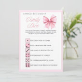 Invitation Coquette Bow rose - Nom modifiable, 5x7 (Debout devant)